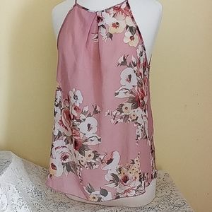 Sheer Floral Spaghetti Strap Top